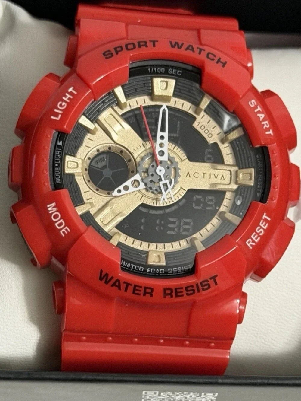 Activa Pixel X Invicta Digital Men's Watch - 50mm. Red / Gold (ACW499-004)